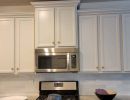 Remodeled white kitchen cabinets.